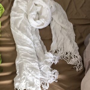 New Express Crinkly Infinity Scarf 72" white